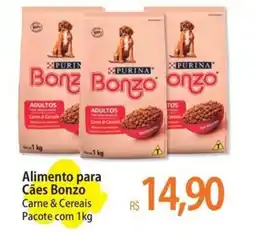 Atacadão Alimento para Cães Bonzo Carne & Cereais Pacote oferta