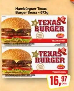 Rede Supermarket Hambúrguer Texas Burger Seara 672g oferta