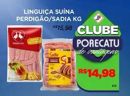 Supermercado Porecatu Linguiça suína perdigão/sadia oferta
