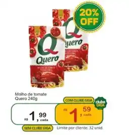 Giga Atacado Molho de tomate Quero oferta