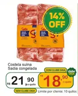 Giga Atacado Costela suína Sadia congelada oferta