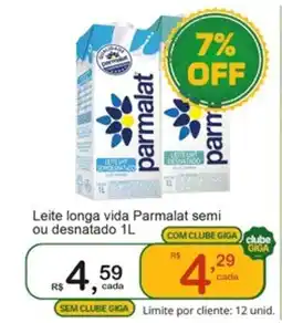 Giga Atacado Leite longa vida Parmalat semi ou desnatado oferta