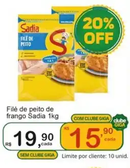 Giga Atacado Filé de peito de frango Sadia oferta