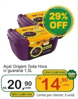 Giga Atacado Açaí Origem Toda Hora c/ guaraná oferta