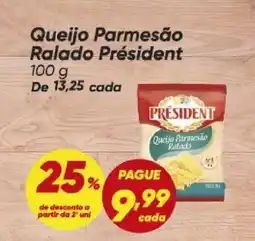 Dia Queijo Parmesão Ralado Président oferta