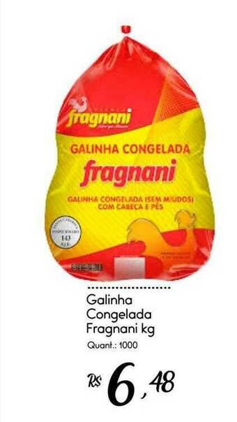 Giassi Supermercados Galinha Congelada Fragnani oferta