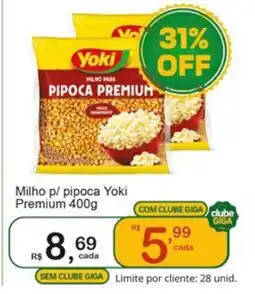 Giga Atacado Milho p/ pipoca Yoki Premium oferta