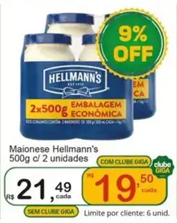 Giga Atacado Maionese Hellmann's oferta