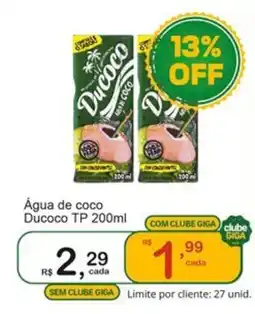 Giga Atacado Água de coco Ducoco TP oferta