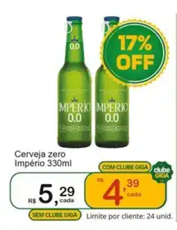 Giga Atacado Cerveja zero Império oferta
