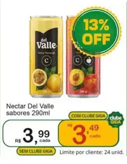 Giga Atacado Nectar Del Valle sabores oferta