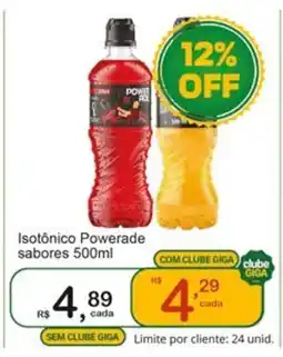 Giga Atacado Isotônico Powerade sabores oferta