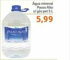 Sonda água Mineral Pouso Alto S Gás oferta