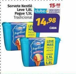 Supermercados Cidade Canção Sorvete Nestlé Tradicional oferta