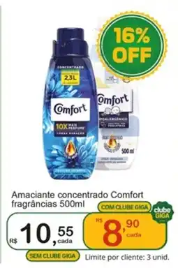 Giga Atacado Amaciante concentrado Comfort fragrâncias oferta