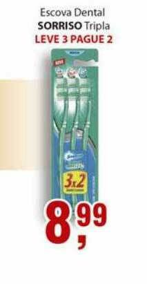 Supermercados Mundial Escova Dental Sorriso Tripla Leve 3 Pague 2 oferta