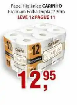 Supermercados Mundial Papel Higiênico Carinho Premium Folha Dupla C 30m Leve 12 Pague 11 oferta
