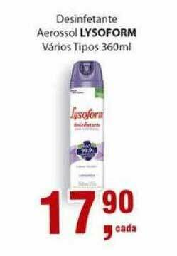 Supermercados Mundial Desinfetante Aerossol Lysoform Vários Tipos oferta
