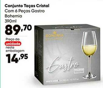 Zaffari Conjunto Taças Cristal Com 6 Peças Gastro Bohemia oferta