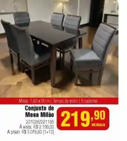 Berlanda Conjunto de Mesa Milão oferta