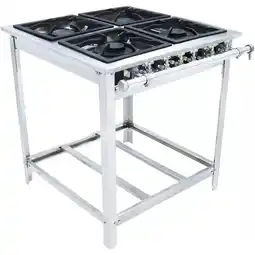 Benoit Fogão Industrial a Gás Venâncio EI4 4 Queimadores - 2 Simples e 2 Duplos - Extra Inox oferta