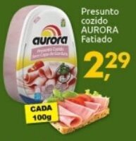 Supermercados Nori Presunto Cozido Aurora Fatiado 100g oferta