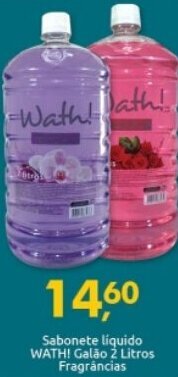 Supermercados Nori Sabonete Liquido Wath! galao 2L fragrancias oferta