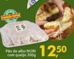 Supermercados Nori Pao de alho Nori com queijo 300g oferta