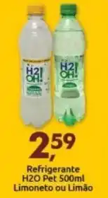 Supermercados Nori Refrigerante H2O Pet 500ml Limoneto ou Limao oferta