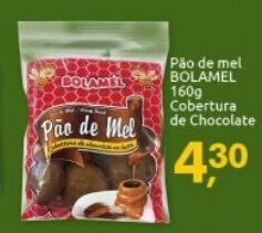 Supermercados Nori Pao de mel Bolamel 160g Cobertura de chocolate oferta