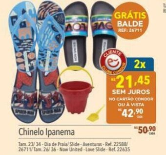 Supermercados Condor Chinelo Ipanema oferta