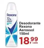 Rossi Supermercado Desodorante Rexona Aerossol oferta