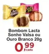 Rossi Supermercado Bombom Lacta Sonho Valsa ou Ouro Branco oferta