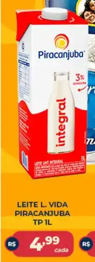 Higa's Supermercado Leite l. vida piracanjuba tp oferta