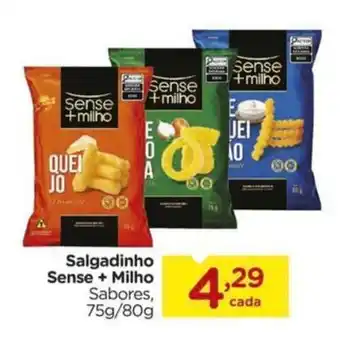 Salgadinho Sense+Milho Sabores,