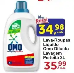 Rossi Supermercado Lava-Roupas Líquido Omo Diluído Lavagem Perfeita oferta