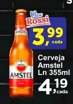 Rossi Supermercado Cerveja Amstel Ln oferta