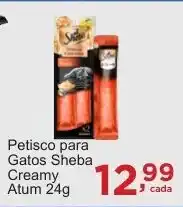 Rossi Supermercado Petisco para Gatos Sheba Creamy Atum oferta