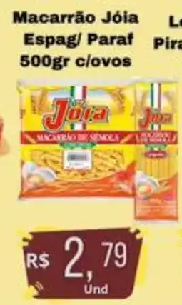 Supermercados Pague Menos Macarrão Jóia Leite Espag/ Paraf clovos oferta