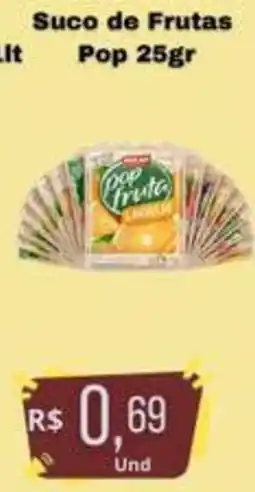 Supermercados Pague Menos Suco de Frutas Pop oferta