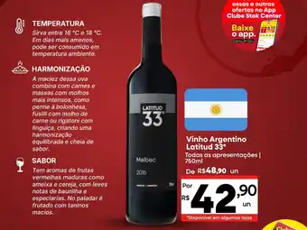 Vinho Argentino Latitud 33°