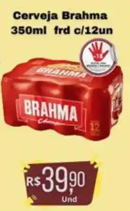 Supermercados Pague Menos Cerveja Brahma frd c/12un oferta