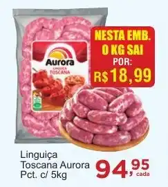 Rossi Supermercado Linguiça Toscana Aurora oferta