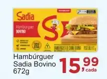 Rossi Supermercado Hambúrguer Sadia Bovino oferta