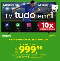 Quero Quero SAMSUNG Smart TV UHD 4K 85" Wi-Fi HDMI USB oferta