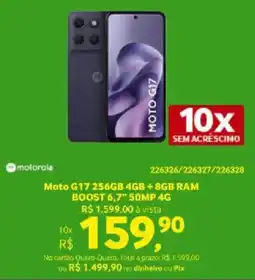 Quero Quero MOTOROLA Moto G17 256GB 4GB + 8GB RAM BOOST 6,7" 50MP 4G oferta