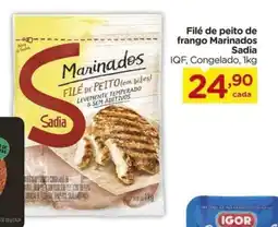 Carrefour Filé de peito de frango Marinados Sadia IQF, Congelado, oferta