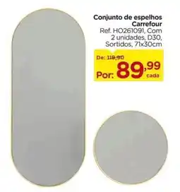 Carrefour Conjunto de espelhos Carrefour oferta