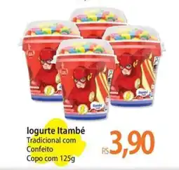 Atacadão logurte Itambé Tradicional com Confeito Copo oferta
