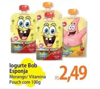 Logurte Bob Esponja Morango/Vitamina Pouch